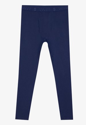 Leggings navy en tissu extensible, dotés d'une taille élastique avec le logo "PIER ONE", et d'un design sculpté avec une poche avant.