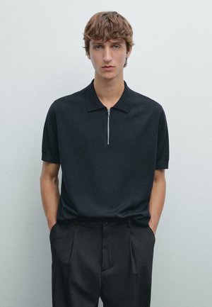 WITH COLLAR  - Polo - dark blue