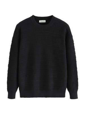 UNI À COL ROND - Pullover - noir