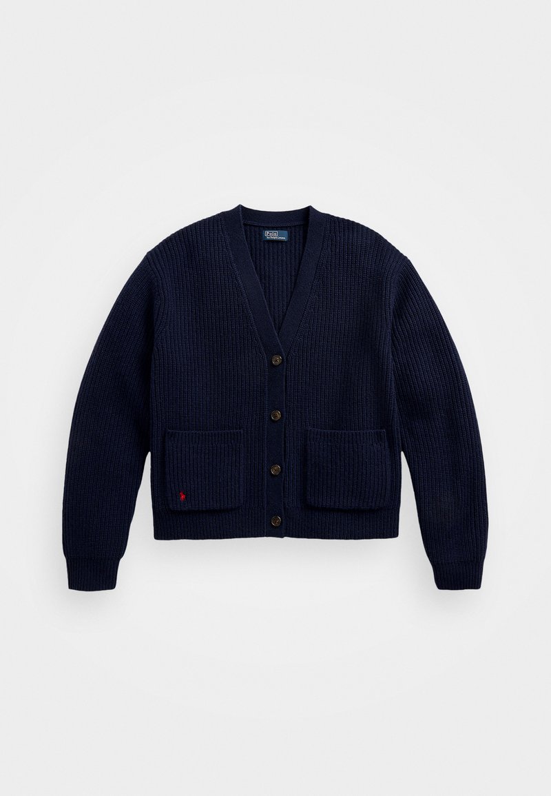 Polo Ralph Lauren WOOL-CASHMERE V-NECK CARDIGAN - Kardigan - hunter navy
