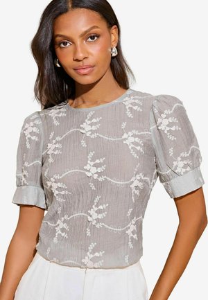 Lipsy SHORT SLEEVE - REGULAR FIT - Blūze - mottled grey
