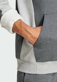 adidas Sportswear SPORTSWEAR FLEECE COLORBLOCK HOODED - Träningsset - dark grey heather