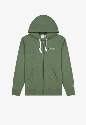 HOODED - Felpa con zip - green