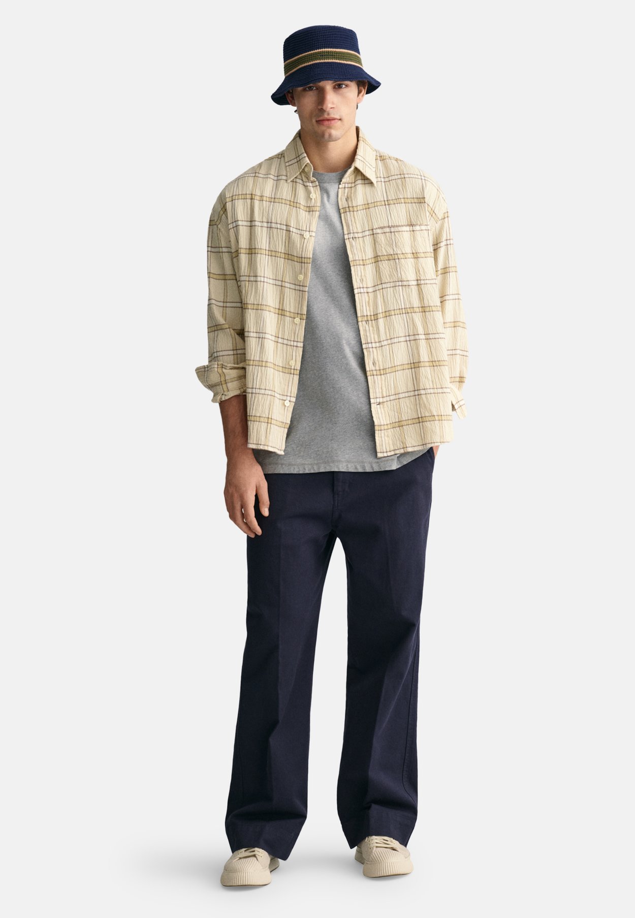 OVERSIZED TEXTURED CHECKED 