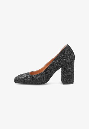 Woden MARIE GLITTER - Klasične cipele s visokom petom - black