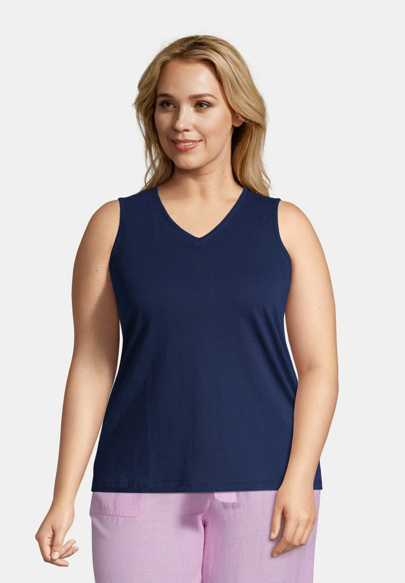 LANDS' END PLUS SIZE Top deep sea navy hme/blu Zalando.it