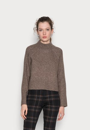 ONLMACADAMIA HIGHECK - Maglione - taupe gray