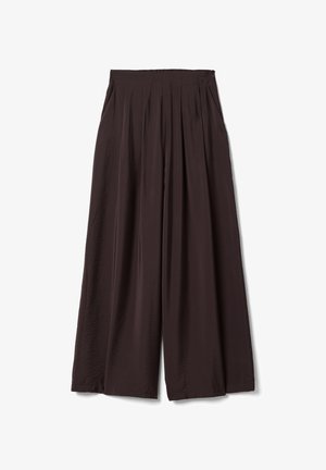 Stefanel, WIDE-LEG TROUSERS. - Pantalones - dark brown
