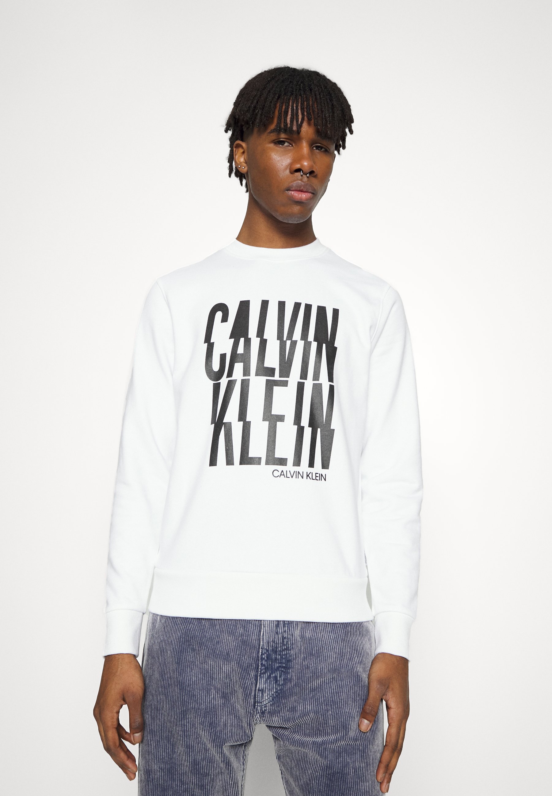 Calvin Klein THUNDER LOGO - Felpa - bright white/bianco - Zalando.it