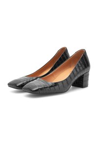 Woden MARIE CROCO - Klasické lodičky na opätku - black