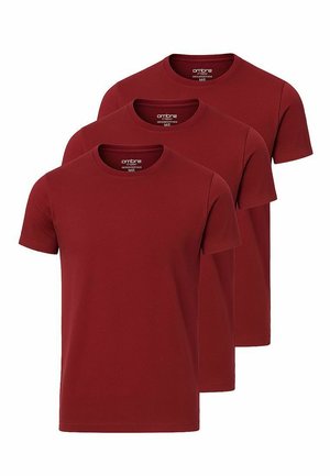 SET OF 3  - Basic T-shirt - burgundy burgundy burgundy