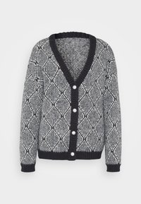 VMRORY V NECK  - Vesta na kopčanje - obsidian/birch