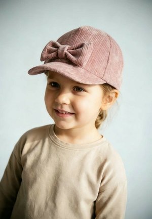 Sterntaler, BASECAP AUS CORDSTOFF MIT GLITZER, SCHLEIFE UND GRÖSSENREGULIERUNG UNISEX - Cap - samtrosa