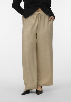 Vero Moda Curve, MELANEY LOOSE PANT - Παντελόνι - overcast