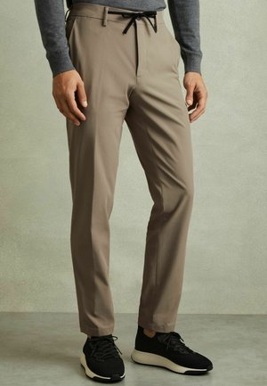 Reiss REGULAR FIT - SPLIT DRAWSTRING - Püksid - taupe brown