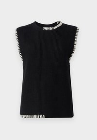 VILA VISIGGA STICH VEST - Waistcoat - black