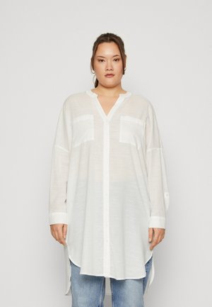 CARAPELDOORN SOLID V NECK SHIRT - Bluza - cloud dancer