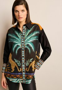 Next LONG SLEEVE - Košilová halenka  - black animal placement print