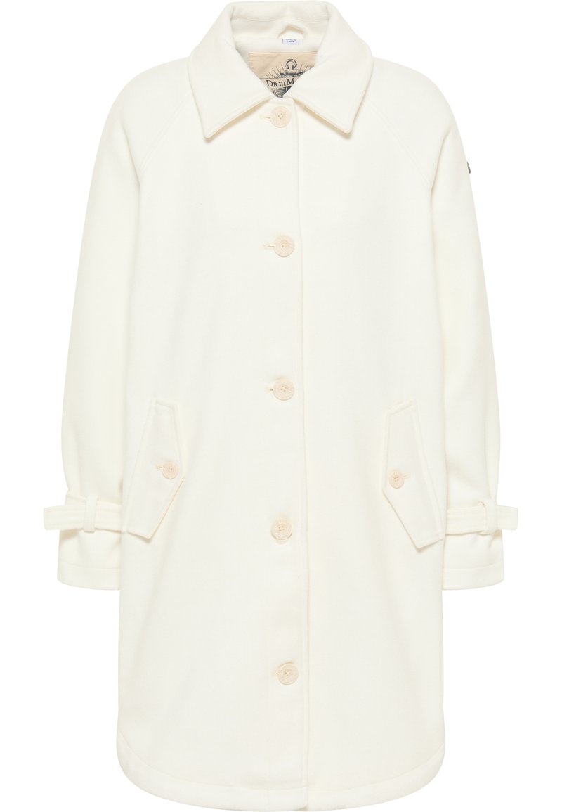 dreimaster Mantel wit