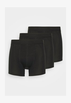 Culottes noires en pack de trois, avec un tissu doux, une taille élastique avec logo de la marque en relief, une coupe ajustée et sans motifs ni accents.