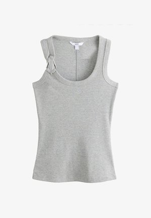 Next, REGULAR FIT - RACER RIBBED VEST TOP . - Top - grey