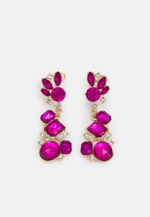 PCTEA EARRINGS - Øredobber - gold-coloured/pink