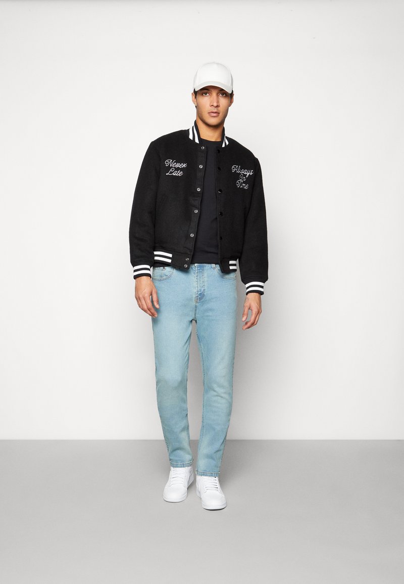 Obey Clothing TIME VARSITY JACKET UNISEX Bomber Jacket black