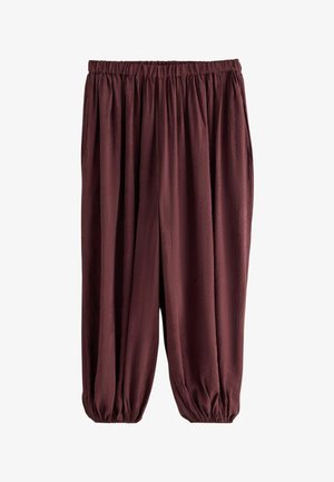Next, REGULAR FIT - BALLOON TROUSERS - Pantalon classique - burgundy jacquard