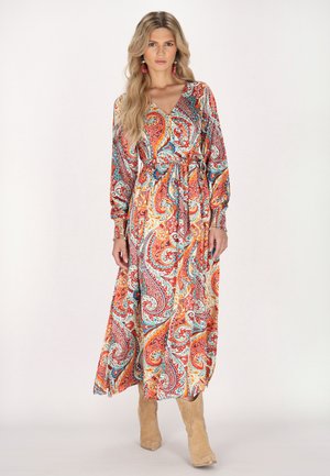 usha Day dress - orange mehrfarbig