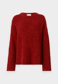 ELSY BRUSHED SWEATER - Striktrøje - deep red