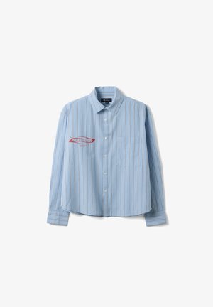 B.ANGEL, CROPPED SHIRT WITH OVERSIZED FIT - Camicia - dark blue