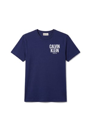 Calvin Klein Jeans, BLOCK FONT - Μπλουζάκι με στάμπα - estate blue