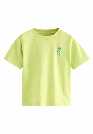 SIMPLE SHORT SLEEVE - Nyomott mintás póló - lime green