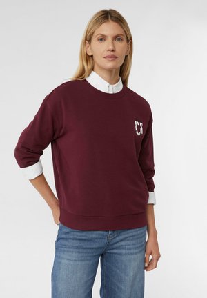 comma casual identity MIT 3/4-ÄRMELN - Sweatshirt - bordeaux