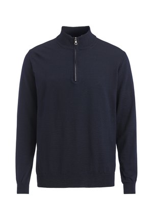 Oscar Jacobson PETTER HALF ZIP - Jumper - dark blue