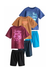 Next - REGULAR FIT 3 PACK SET - Nachtwäsche Set - blue  orange  red graphic Thumbnail-Bild 1
