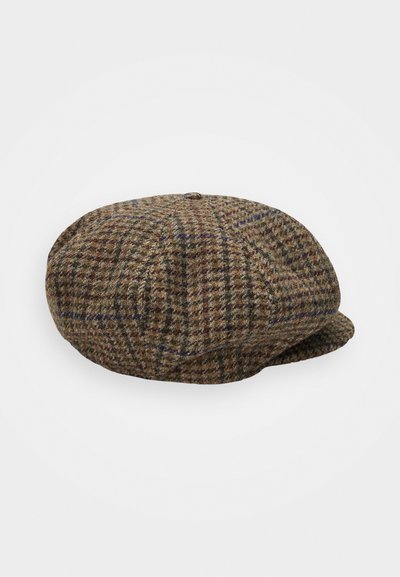 Polo Ralph Lauren LINEN SILK HERRINGBONE NEWSBOY CAP - Hat - brown multi