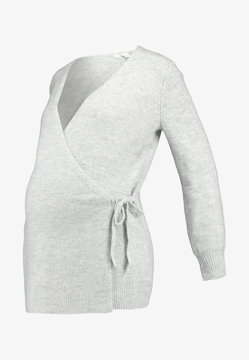 SIDE TIE WRAP Gilet heather grey SIDE TIE WRAP Gilet heather grey