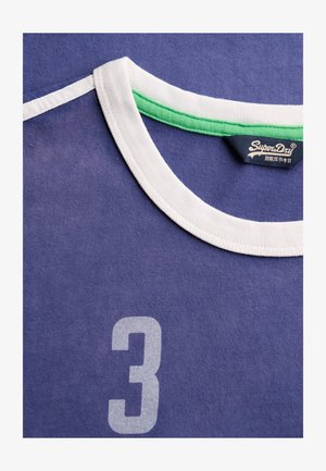 Superdry & Co, SUPERDRY ATHLETIC FOOTBALL STRIPE T-SHIRT.. - Print T-shirt - italia blue