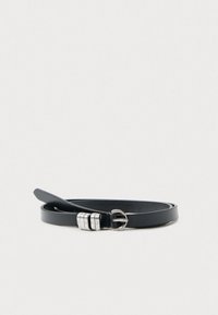 SADDLE BELT - Josta - nero limousine/matt silver-coloured