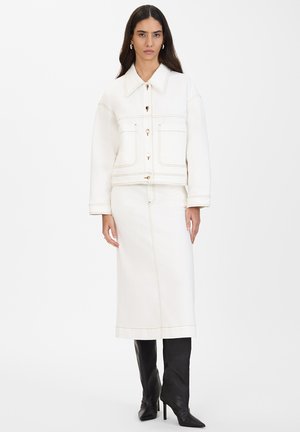 STEFANIE - A-line skjørt - vintage white