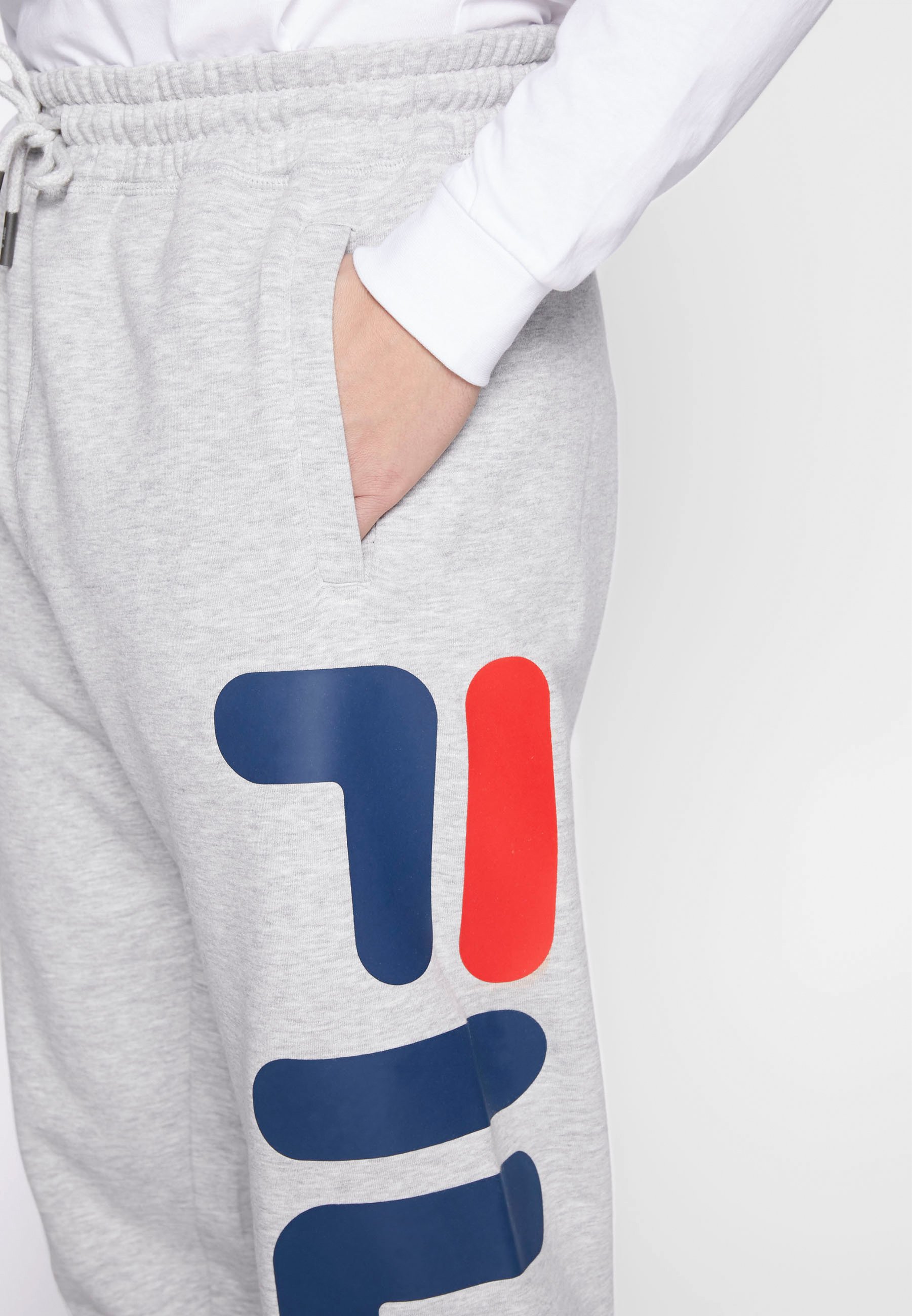 Fila PURE BASIC PANTS Joggebukse light grey melange bros Fila EDAN - Joggebukse - light grey melange bros