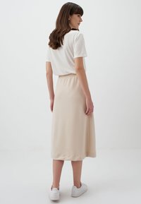 Jimmy Key BASIC COMFORTABLE MIDI SKIRT - A-Linien-Rock - bej-130