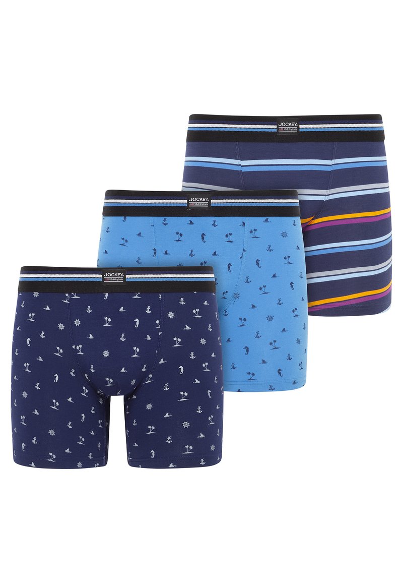 Jockey LONG LEG TRUNK 3 PACK Panties maritime mix/mehrfarbig