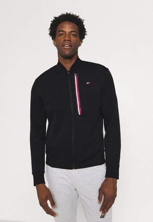 STRIPE BOMBER - Felpa con zip - black