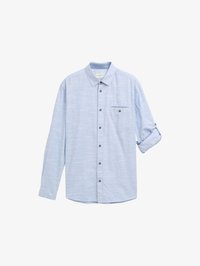 Selected, white blue fil a fil dobby