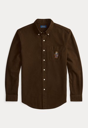 CUSTOM FIT POLO BEAR OXFORD SHIRT - Košeľa - cooper brown