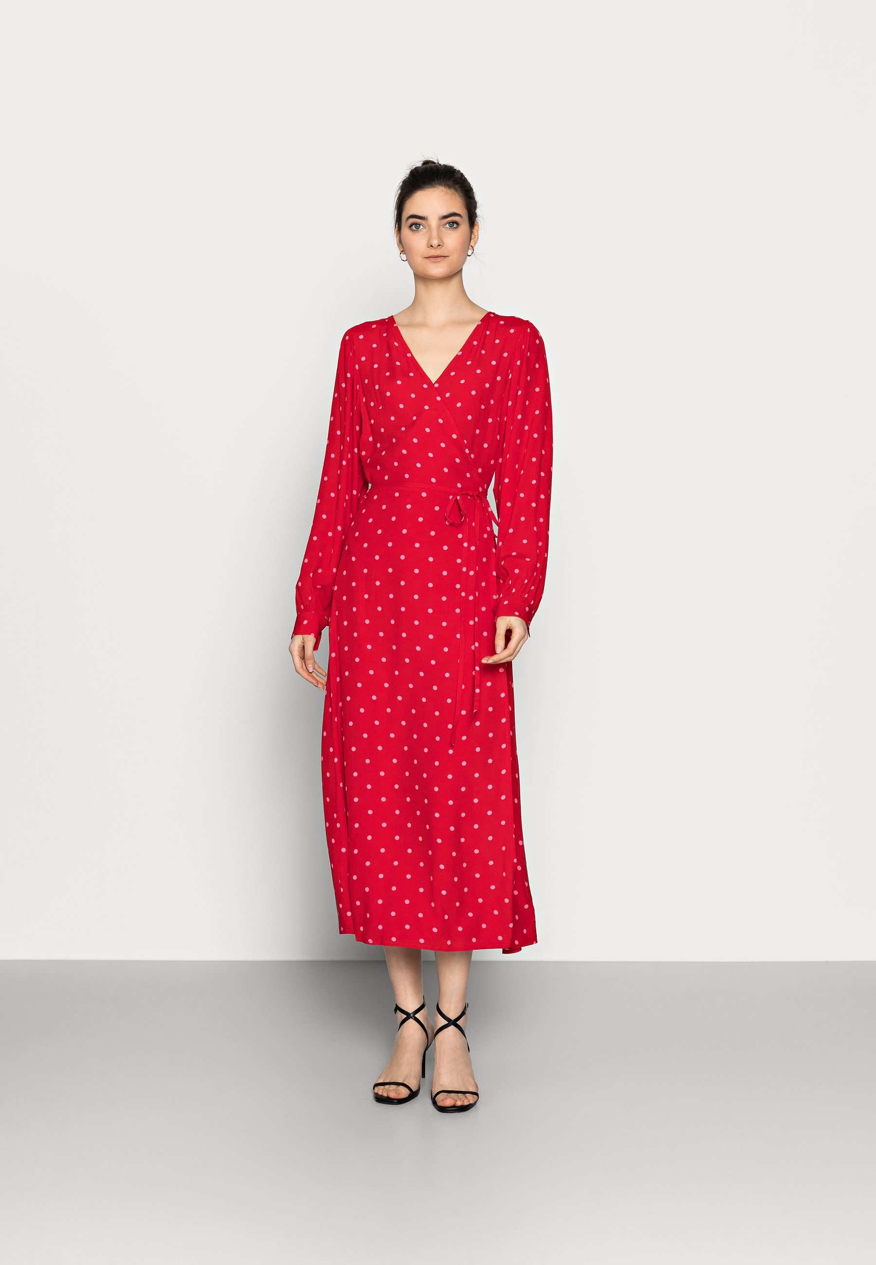 Women WRAP DRESS - Day dress - red Women WRAP DRESS - Day dress - red
