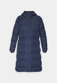 WOMAN COAT FIX HOOD - Talvitakki - black/blue