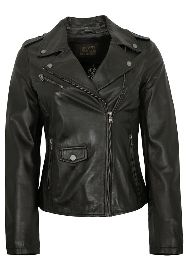 Lederjacke - schwarz